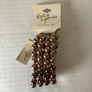 Erica Lyons Stretch Bracelet Brown New